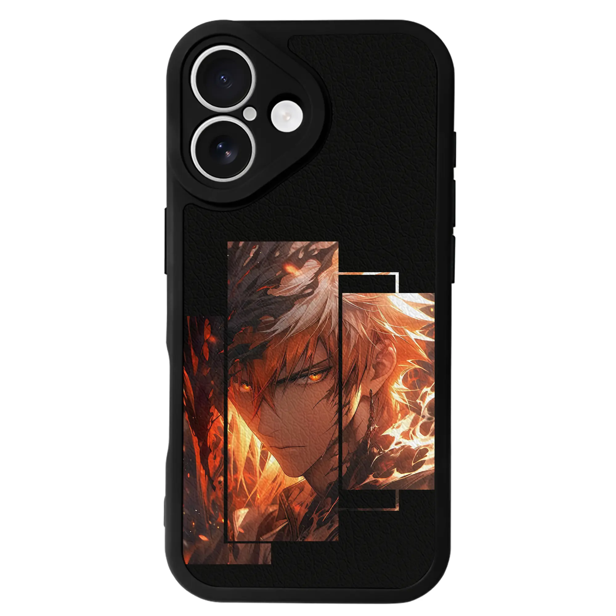 ブリーチ グッズ 黒崎 一護 - IPhone 16シリーズ対応 ・ シリコンスマホケース ・ レザー調 ・ 高精度フィット ・ 耐衝撃 ・ ワイヤレス充電対応 ・ 精密カット